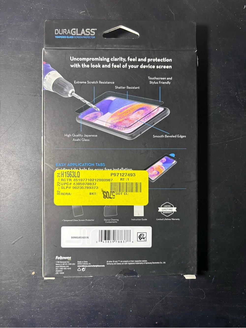 Tempered Glass Screen Protector for Samsung Galaxy A23 5G - Black